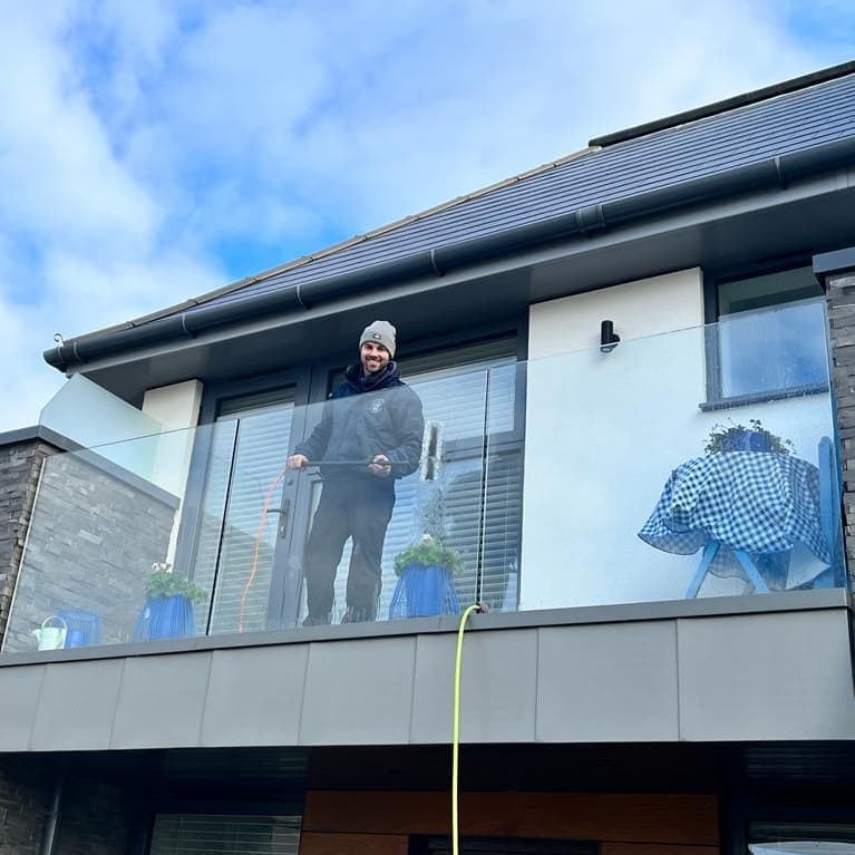 Chris Diffey cleaning windows